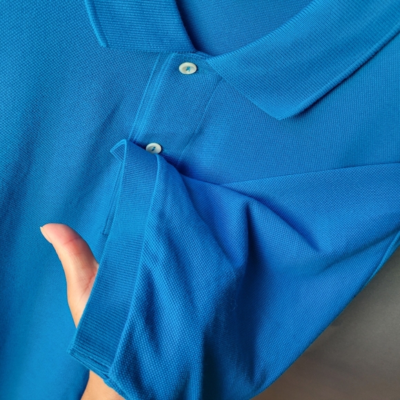 Lacoste Piqué Polo Blue Men's Shirt Collared Peru Cotton Buttons Logo XXL $89.50 - Picture 11 of 12